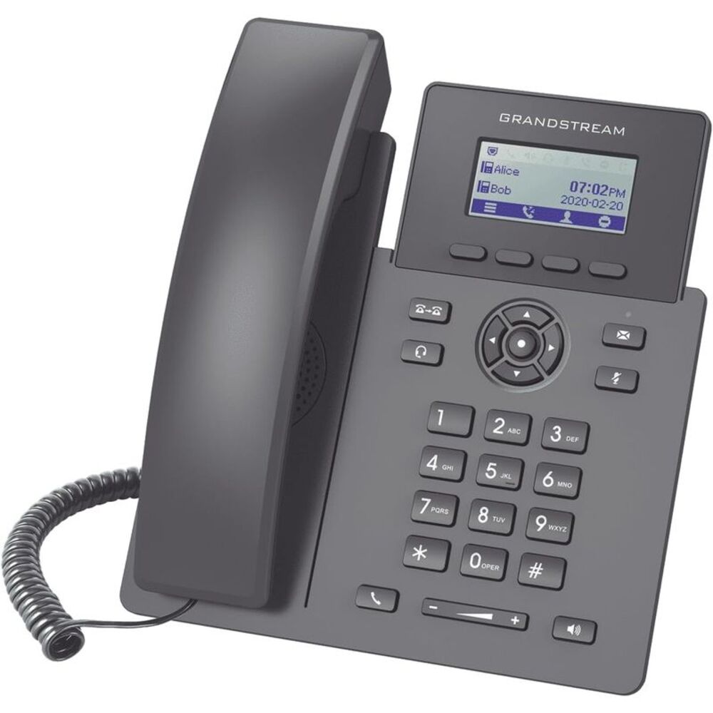 Grandstream GRP2601 2-Lines Digital Plastic Corded Electric VoIP Phone, Gray